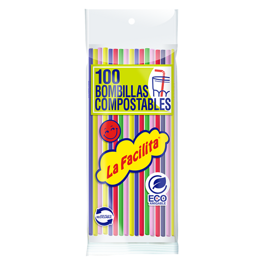 Bombillas Flexibles Compostables 100 Un.
