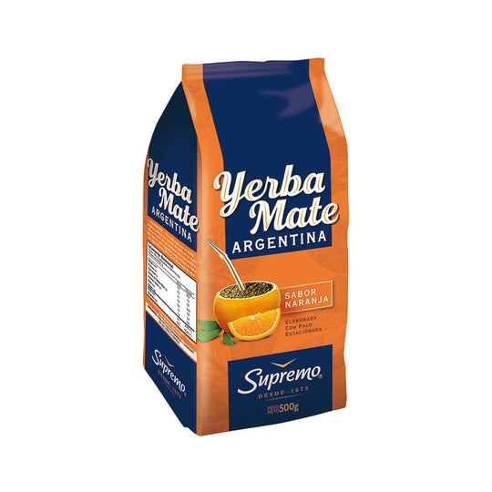 2x Yerba Mate Supremo Naranja, 500 grs.