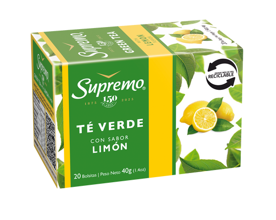 Té verde con sabor Limón, 20 bolsitas