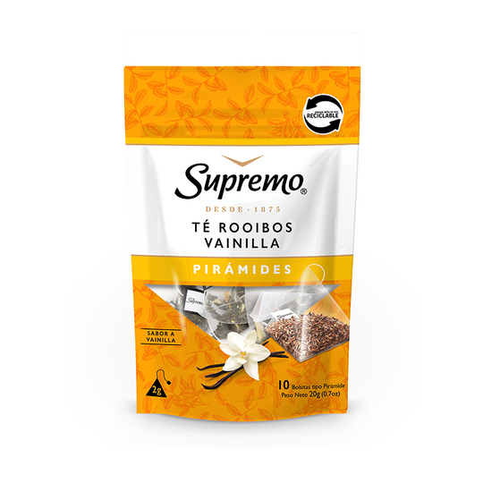 2x Pirámides Rooibos Vainilla, 10 bolsitas