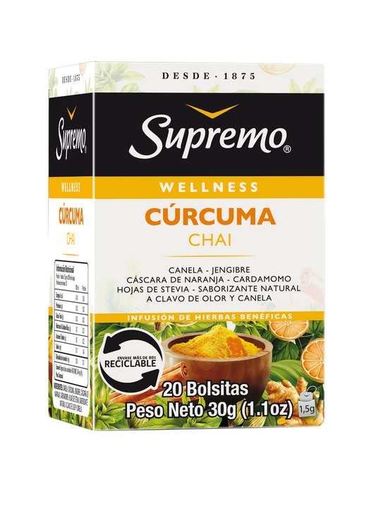 Cúrcuma Chai, 20 Bolsitas