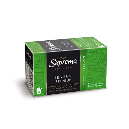 Té Verde Premium, 20 bolsitas