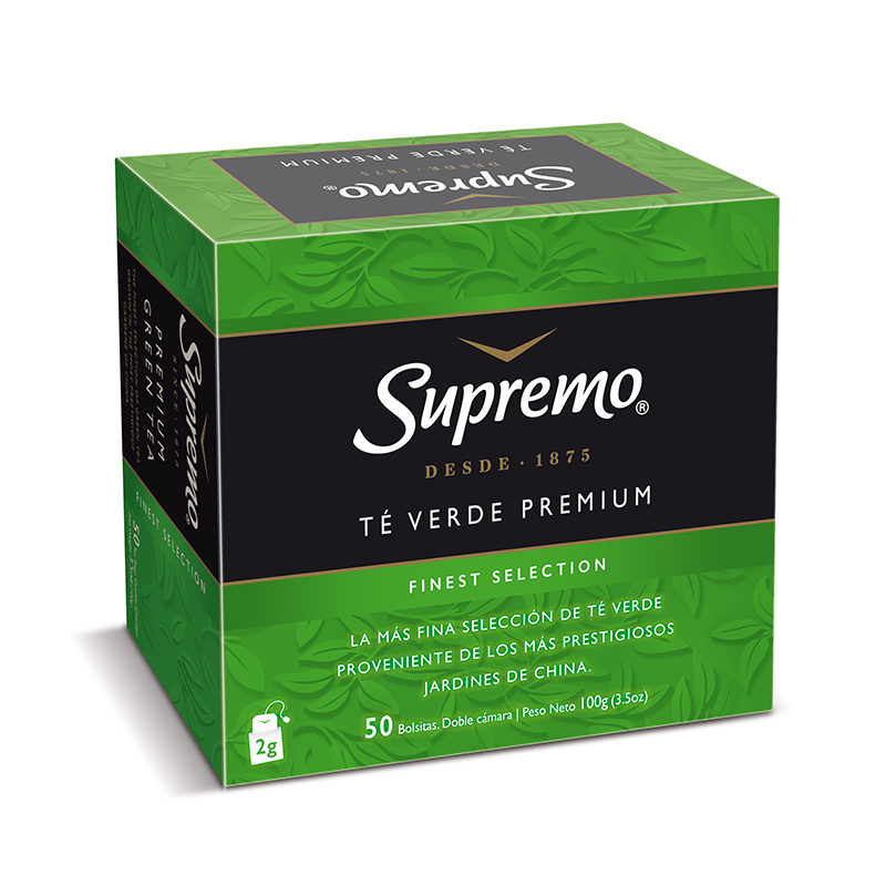 Té verde Supremo 40 g, 20 bolsitas, premium