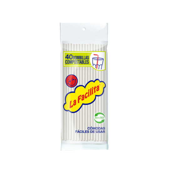 Bombillas Flexibles Compostables 40 Un.