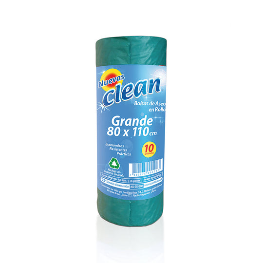 2x Bolsa Aseo Clean Grande 80x110 cms. 10 Un.