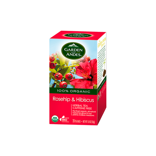 Rosa Mosqueta con Hibisco Garden of the Andes, 20 bolsitas