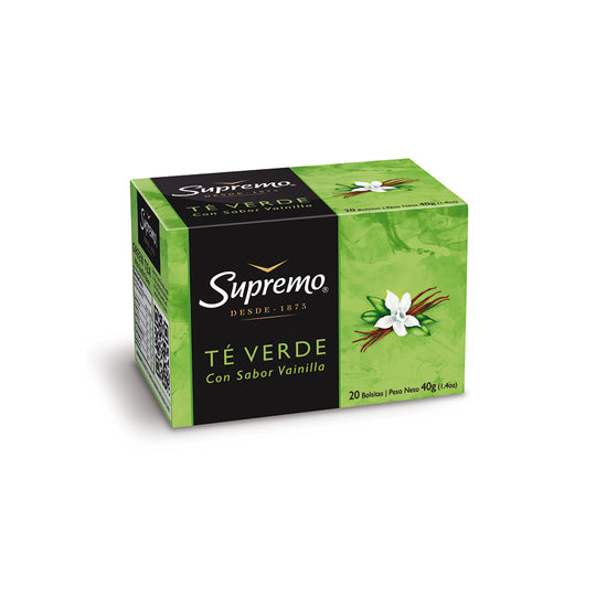 Té Verde con sabor a Vainilla, 20 bolsitas