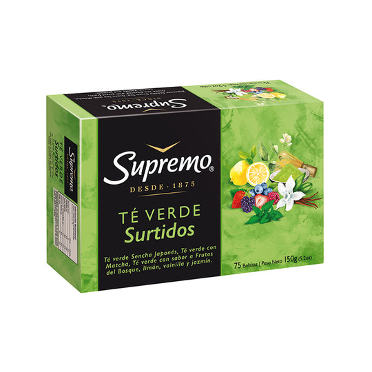 Té Verde Surtido, 75 bolsitas